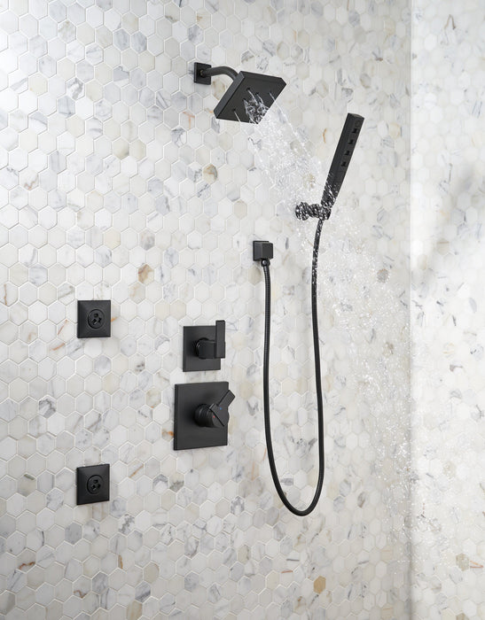 Delta Universal Showering Components 55140 H2OKINETIC 4-Setting Wall Mount Hand Shower, matte black - view 4