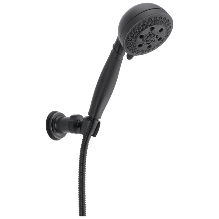Delta Universal Showering Components 55445 H2OKINETIC 5-Setting Adjustable Wall Mount Hand Shower, matte black