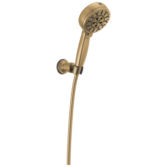 Delta Universal Showering Components 55884 7-Setting Wall Mount Hand Shower with Cleaning Spray, lumicoat champagne bronze