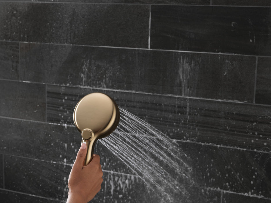 Delta Universal Showering Components 55884 7-Setting Wall Mount Hand Shower with Cleaning Spray, lumicoat champagne...