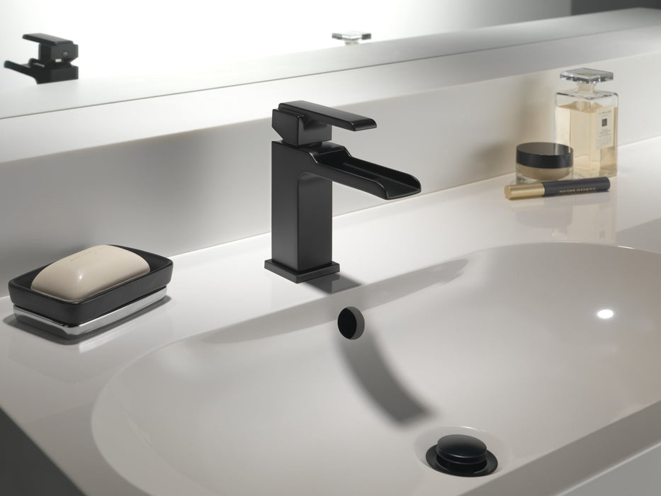Delta Ara 568LF Single Handle Channel Bathroom Faucet, matte black 3 - view 3