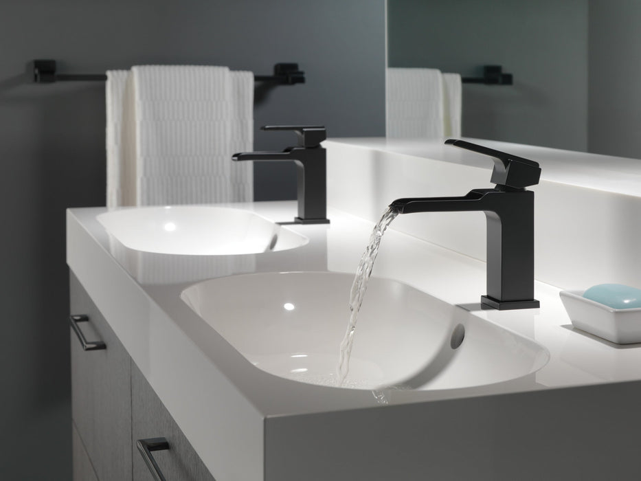 Delta Ara 568LF Single Handle Channel Bathroom Faucet, matte black - view 2
