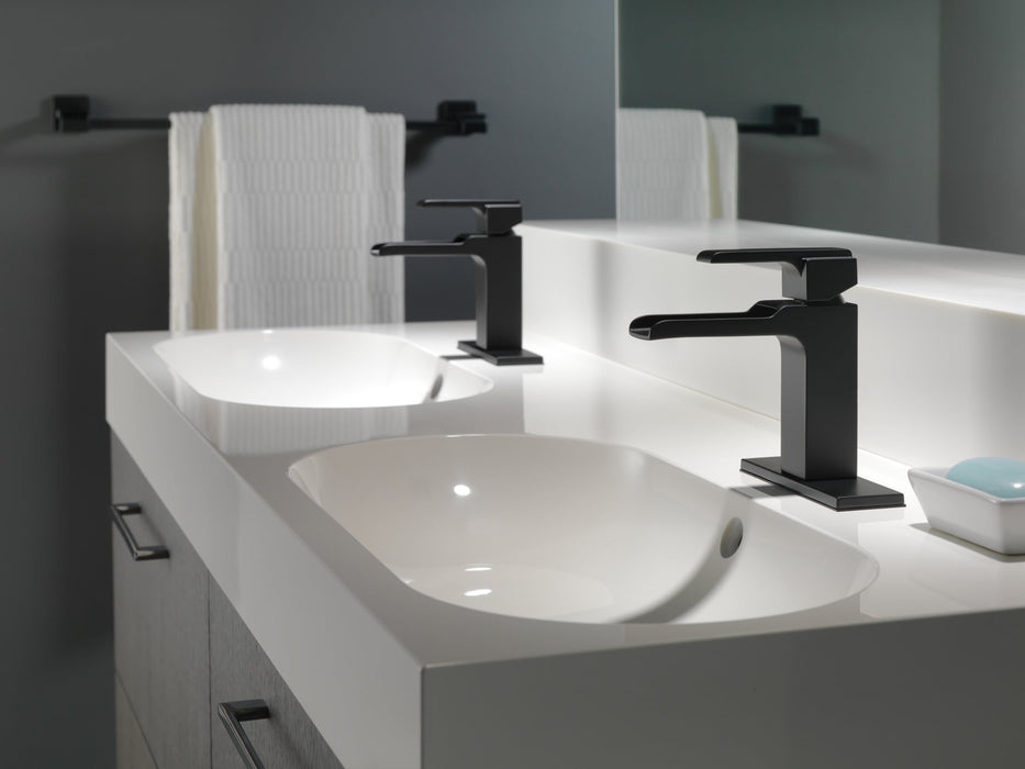 Delta Ara 568LF Single Handle Channel Bathroom Faucet, matte black - view 3