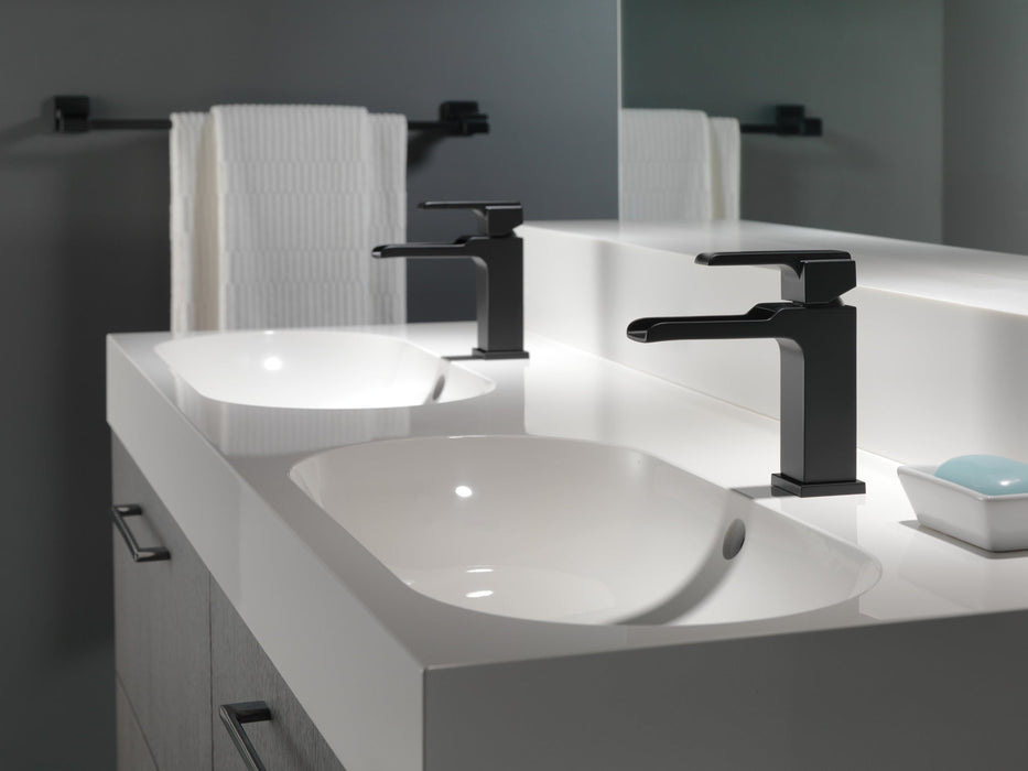 Delta Ara 568LF Single Handle Channel Bathroom Faucet, matte black - view 4