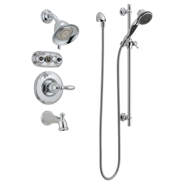 Delta 57021 Premium 3-Setting Slide Bar Hand Shower, chrome - view 3