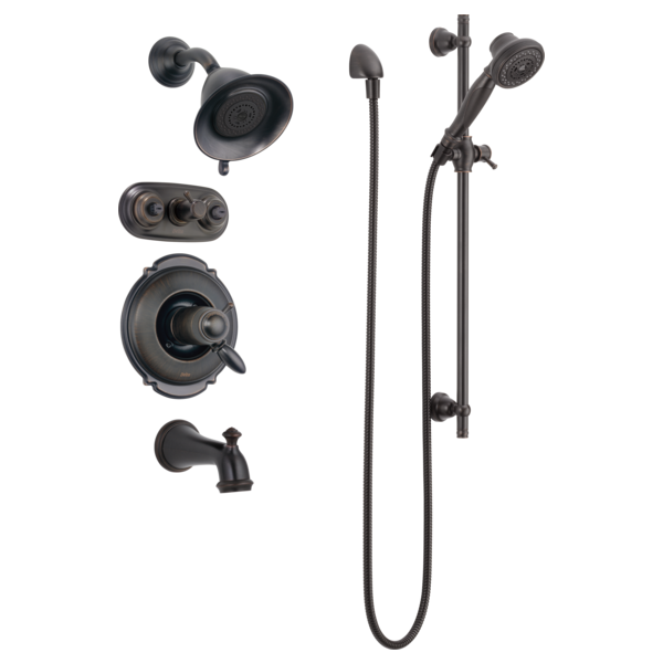 Delta 57021 Premium 3-Setting Slide Bar Hand Shower, venetian bronze - view 2