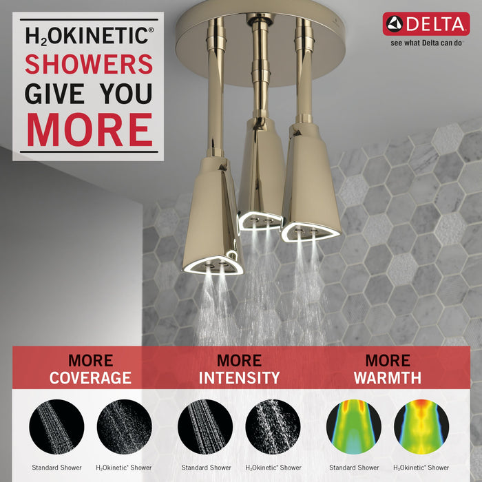 Delta Universal Showering Components 57140 H2OKINETIC Pendant Raincan Shower Head with LED Light
