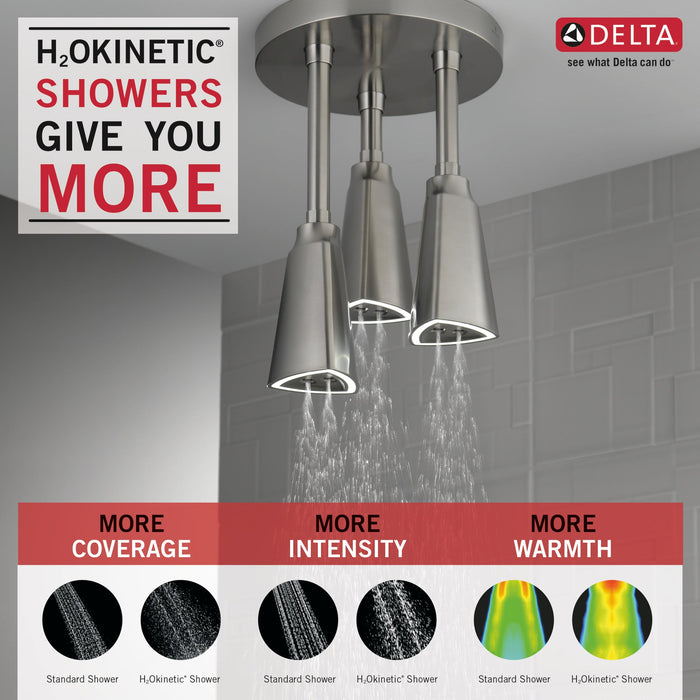 Delta Universal Showering Components 57140 H2OKINETIC Pendant Raincan Shower Head with LED Light