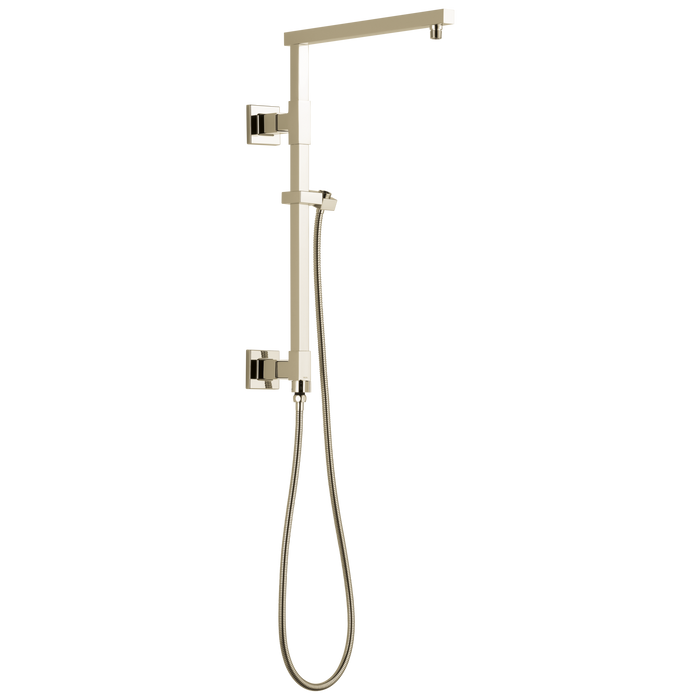 Delta Universal Showering Components 58410 Shower Column 18" Angular, lumicoat polished nickel