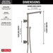 Delta Universal Showering Components 58410 Shower Column 18" Angular, lumicoat stainless - view 2