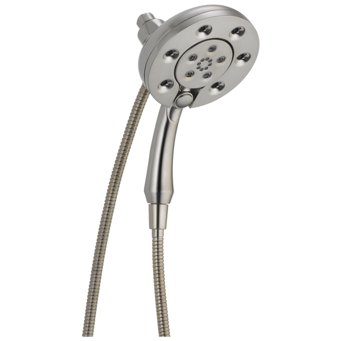 Delta Universal Showering Components 58472 H2OKINETIC In2ition 4-Setting Two-in-One Shower, lumicoat stainless