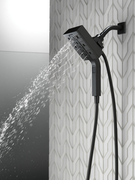 Delta Universal Showering Components 58473 H2OKINETIC In2ition 4-Setting Two-in-One Shower, matte black - view 4