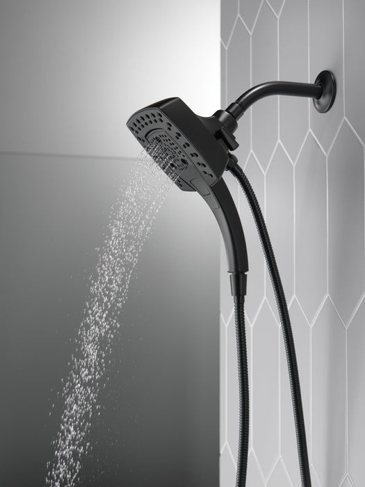 Delta Universal Showering Components 58474 H2OKINETIC In2ition 5-Setting Two-in-One Shower, matte black - view 4