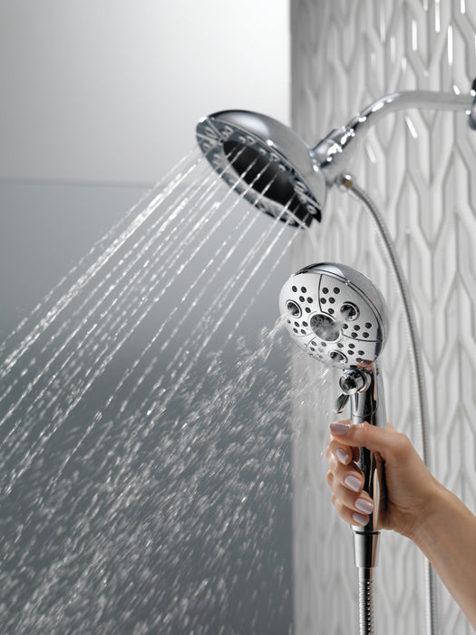 Delta Universal Showering Components 58480 H2OKINETIC In2ition 5-Setting Two-in-One Shower, lumicoat chrome - view 4