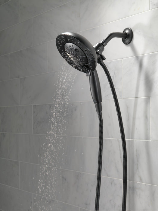 Delta Universal Showering Components 58480 H2OKINETIC In2ition 5-Setting Two-in-One Shower, matte black - view 3