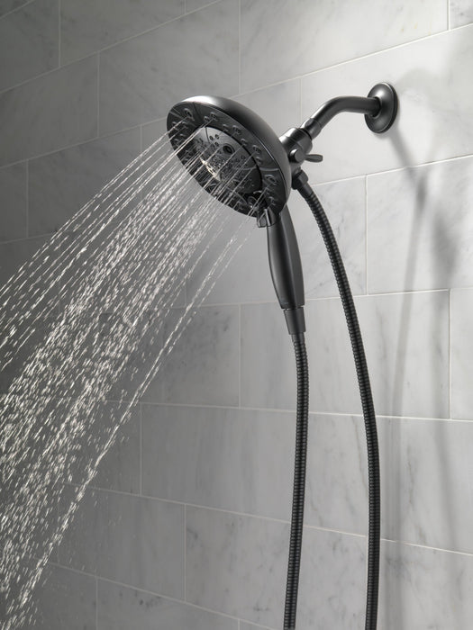 Delta Universal Showering Components 58480 H2OKINETIC In2ition 5-Setting Two-in-One Shower, matte black - view 4