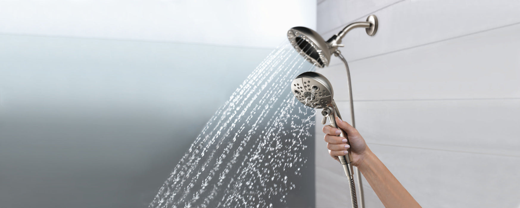 Delta Universal Showering Components 58480 H2OKINETIC In2ition 5-Setting Two-in-One Shower, stainless - view 3