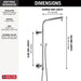 Delta Universal Showering Components 58810 Shower Column 18" Round, lumicoat chrome - view 2