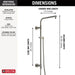 Delta Universal Showering Components 58820 Shower Column 26" Round, lumicoat stainless - view 2