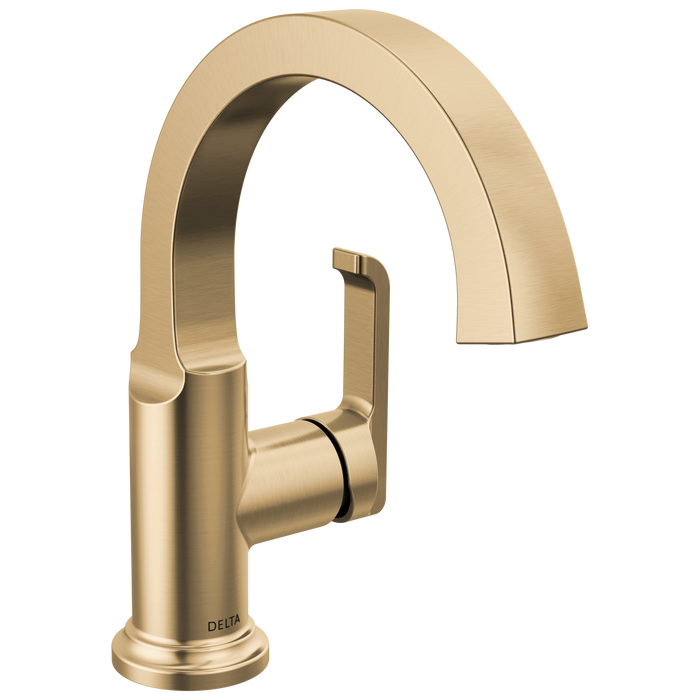 Delta Tetra 588SH Single Handle Bathroom Faucet, lumicoat champagne bronze