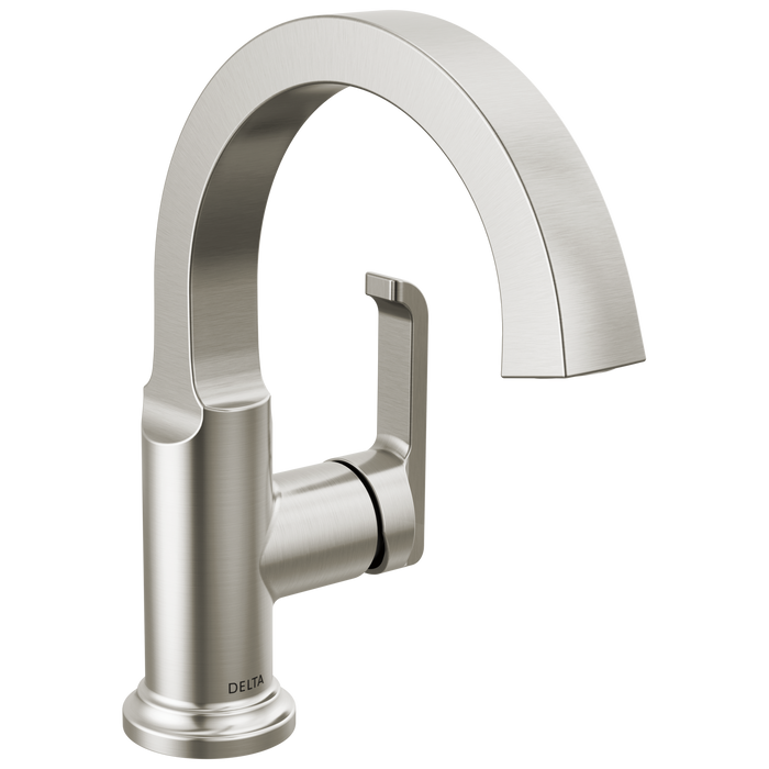 Delta Tetra 588SH Single Handle Bathroom Faucet, lumicoat stainless
