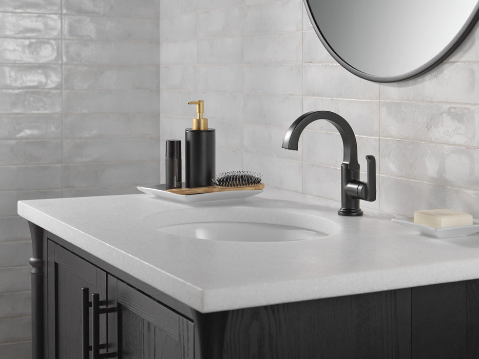 Delta Tetra 588SH Single Handle Bathroom Faucet, matte black - view 4