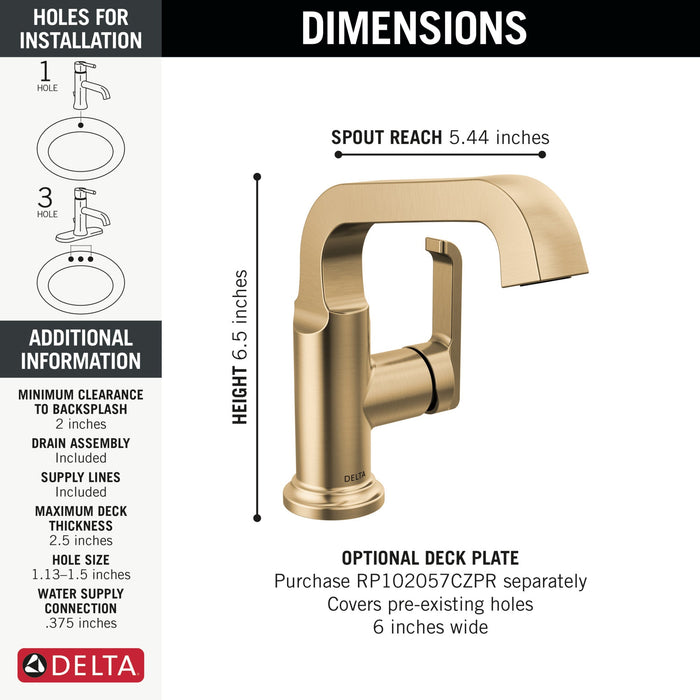 Delta Tetra 589SH Single Handle Bathroom Faucet