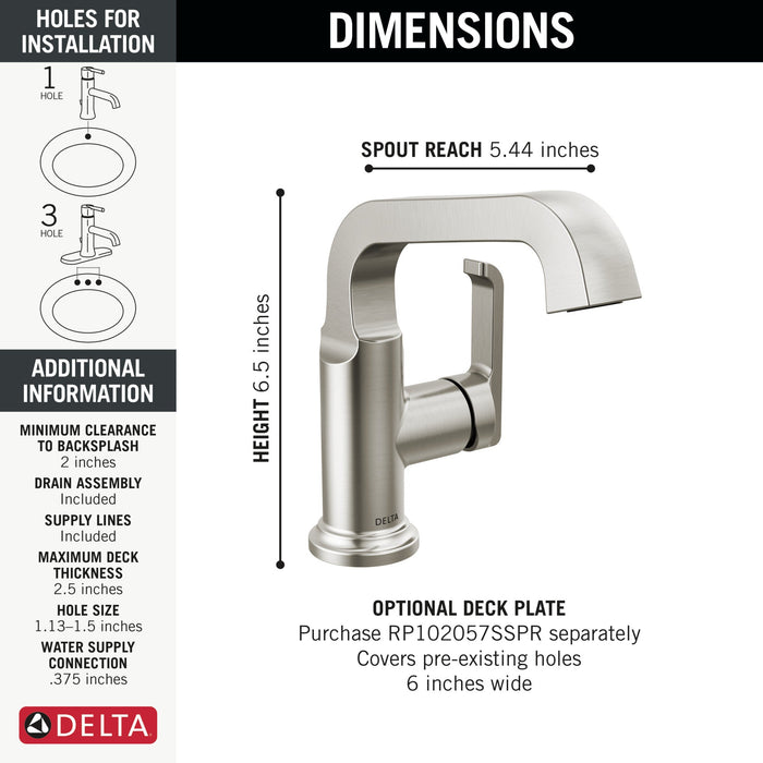 Delta Tetra 589SH Single Handle Bathroom Faucet