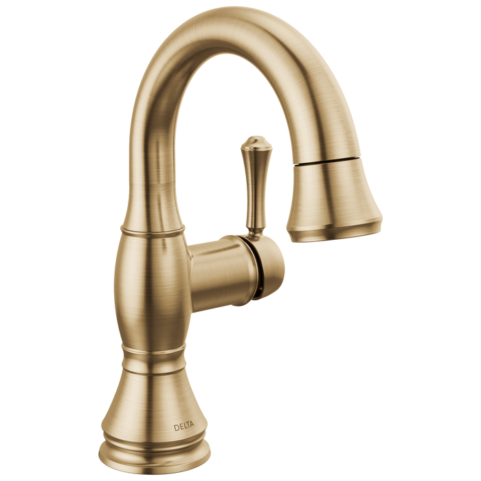 Delta Cassidy 597 Single Handle Pull Down Bathroom Faucet, champagne bronze