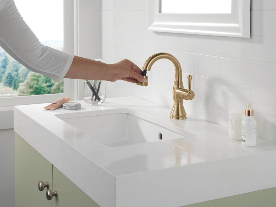 Delta Cassidy 597 Single Handle Pull Down Bathroom Faucet, champagne bronze - view 4