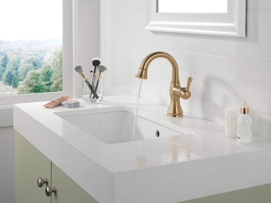 Delta Cassidy 597 Single Handle Pull Down Bathroom Faucet, champagne bronze - view 5