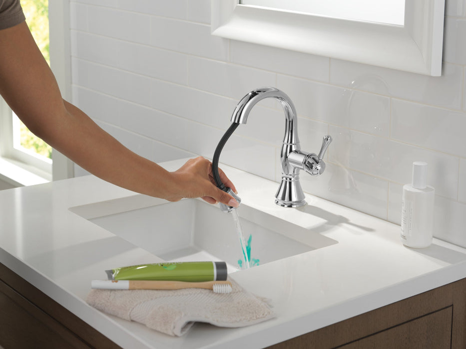 Delta Cassidy 597 Single Handle Pull Down Bathroom Faucet, chrome - view 3