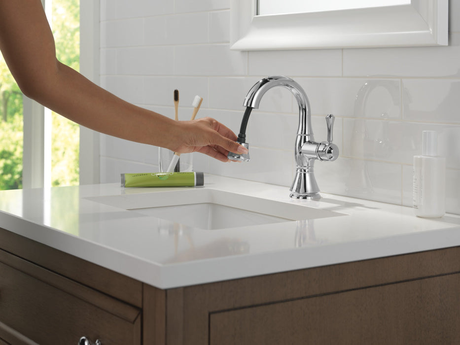 Delta Cassidy 597 Single Handle Pull Down Bathroom Faucet, chrome - view 5