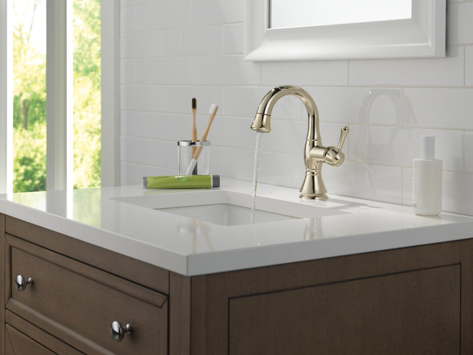 Delta Cassidy 597 Single Handle Pull Down Bathroom Faucet, polished nickel - view 2