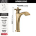 Delta Dorval 657 Single Handle Mid-Height Vessel Bathroom Faucet, champagne bronze - view 2