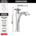 Delta Dorval 657 Single Handle Mid-Height Vessel Bathroom Faucet, chrome - view 2