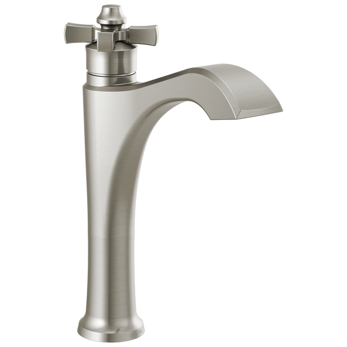 Delta Dorval 657 Single Handle Mid-Height Vessel Bathroom Faucet, stainless
