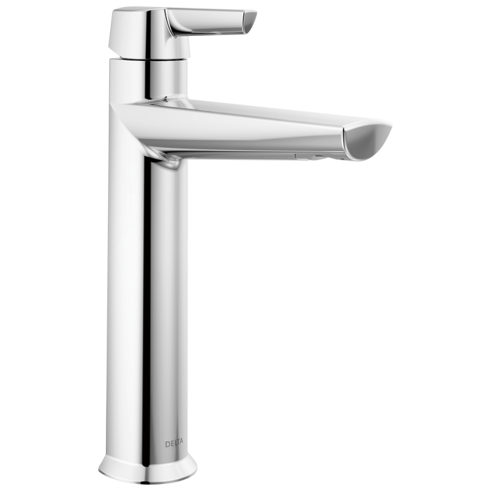 Delta Galeon 671 Single Handle Mid-Height Bathroom Faucet, lumicoat chrome