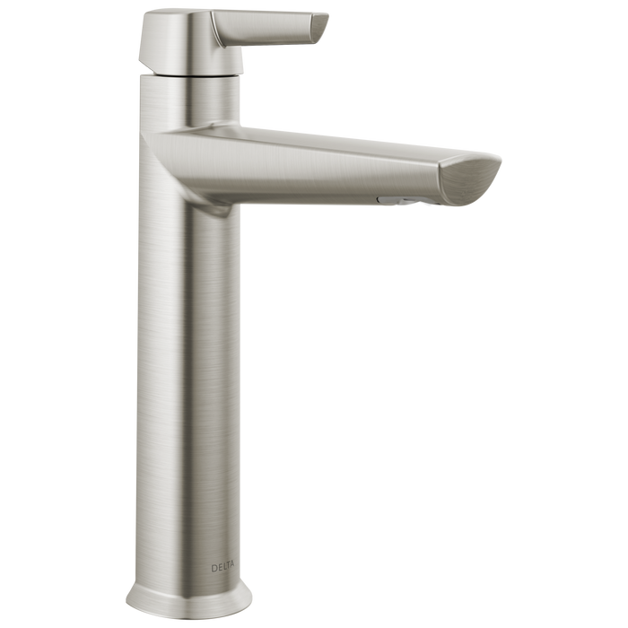 Delta Galeon 671 Single Handle Mid-Height Bathroom Faucet, lumicoat stainless