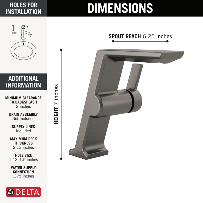Delta Pivotal 699 Single Handle Mid-Height Vessel Bathroom Faucet