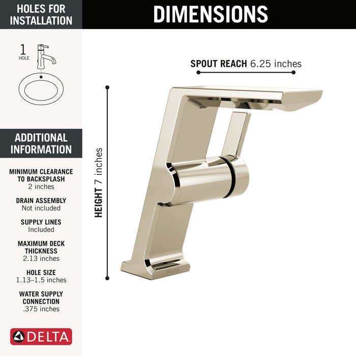 Delta Pivotal 699 Single Handle Mid-Height Vessel Bathroom Faucet
