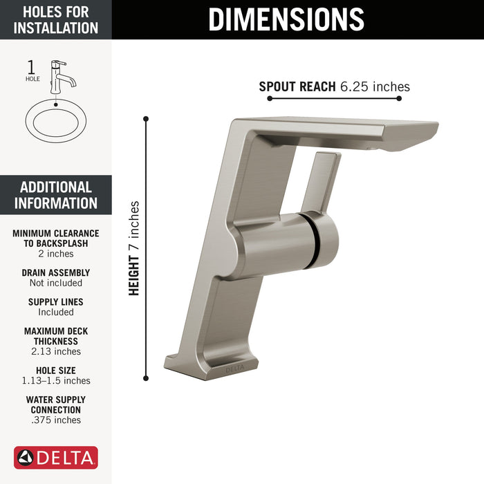 Delta Pivotal 699 Single Handle Mid-Height Vessel Bathroom Faucet