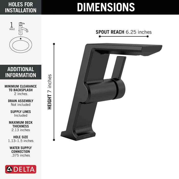 Delta Pivotal 699 Single Handle Mid-Height Vessel Bathroom Faucet