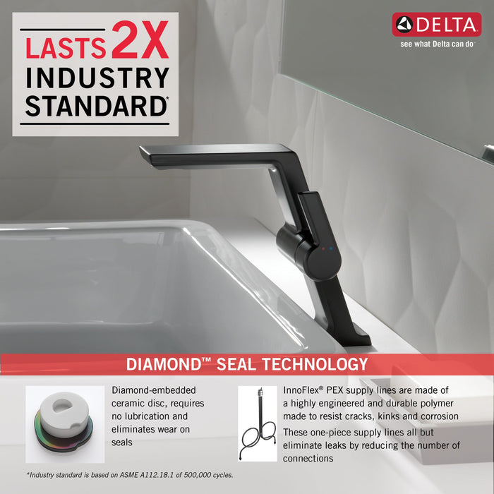 Delta Pivotal 699 Single Handle Mid-Height Vessel Bathroom Faucet