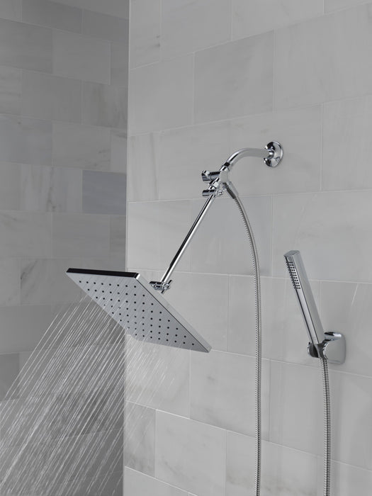 Delta Universal Showering Components 75527 10 inch Raincan Shower Head & Hand Held Combo with Adjustable Extension Arm