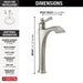 Delta Dorval 756 Single Handle Vessel Bathroom Faucet, stainless - view 2