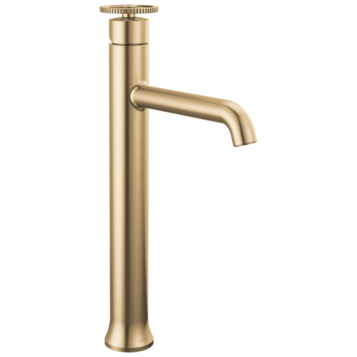 Delta Trinsic 758 Single Handle Vessel Bathroom Faucet, champagne bronze