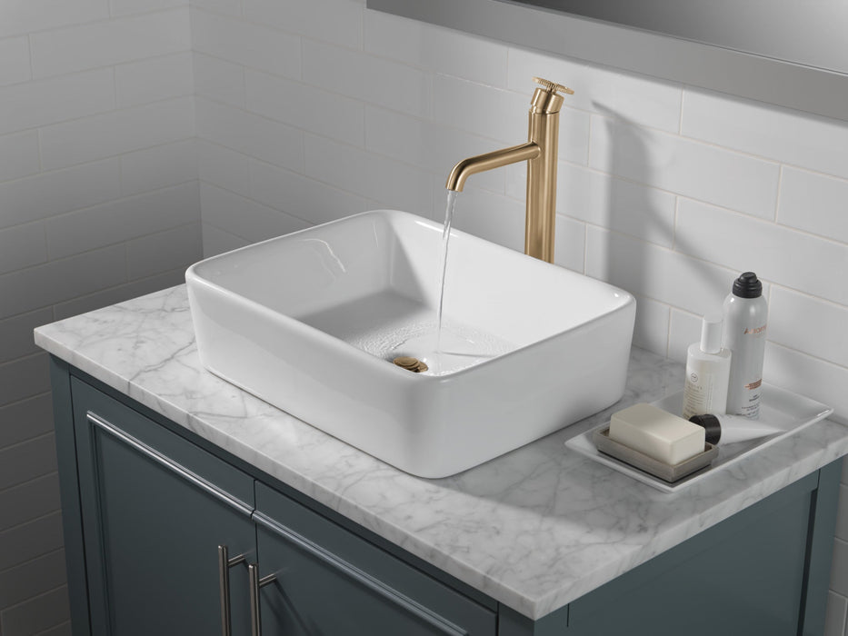 Delta Trinsic 758 Single Handle Vessel Bathroom Faucet, champagne bronze - view 3