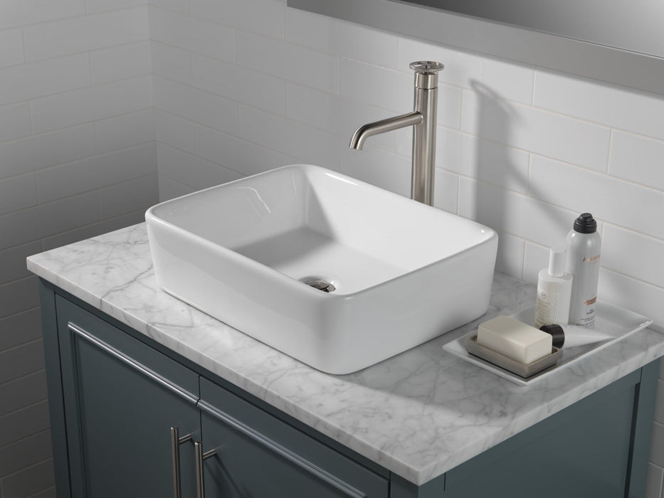 Delta Trinsic 758 Single Handle Vessel Bathroom Faucet, stainless - view 4