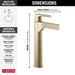 Delta Zura 774 Single Handle Vessel Bathroom Faucet, champagne bronze - view 2